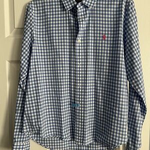 Ralph Lauren Blue and White Gingham Shirt